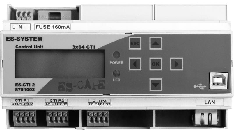 Jednostka Sterująca ES-CTI2 3x64 1. Uwagi ogólne Jednostkę Sterująca ES-CTI2 3x64 należy instalować zgodnie z niniejszą instrukcją, z zachowaniem norm dotyczących bezpieczeństwa użytkowania.