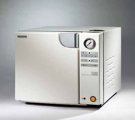 E5 Autoklaw klasy N. Autoklaw całkowicie automatyczny, mikroprocesor sterowany elektronicznie. Metoda pracy termodynamicznej z innowacyjną kontrolą ciśnienia i temperatury.