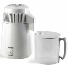 Aquadist Destylator wody, który pozwala na uzyskanie wody destylowanej w temperaturze wrzenia. Destyluje 700 ml wody na godzinę. Pojemność 4 l.