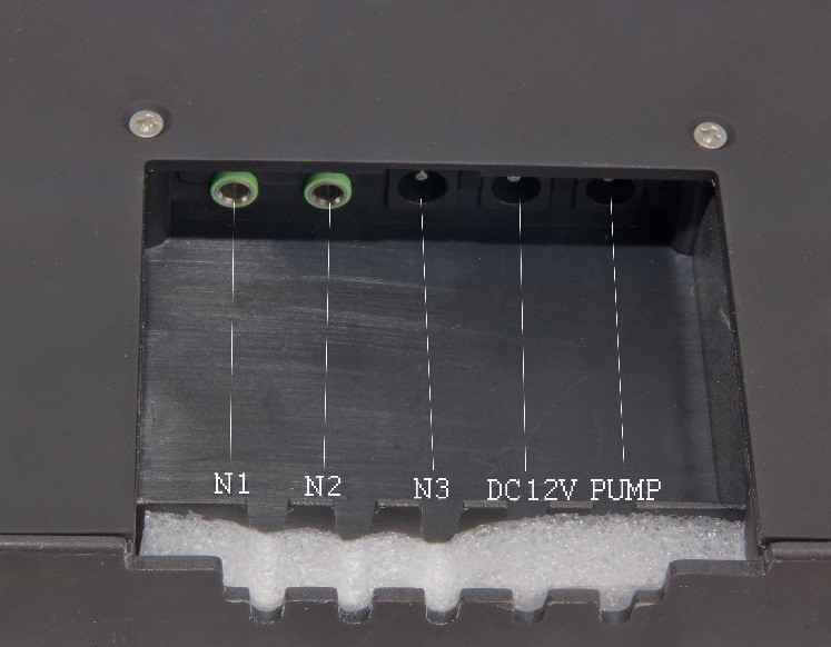 1. W zestawie 1. Zasilacz AC/DC, zasilanie 100-240 V AC 50/60 Hz, Wyjście 12 V DC 2.0 A 2. Jednostka główna 3. Czujnik podczerwieni N1 4. Czujnik N2 5. Pompa wody zasilanie DC 3.5-12 V DC / 0.5 5.