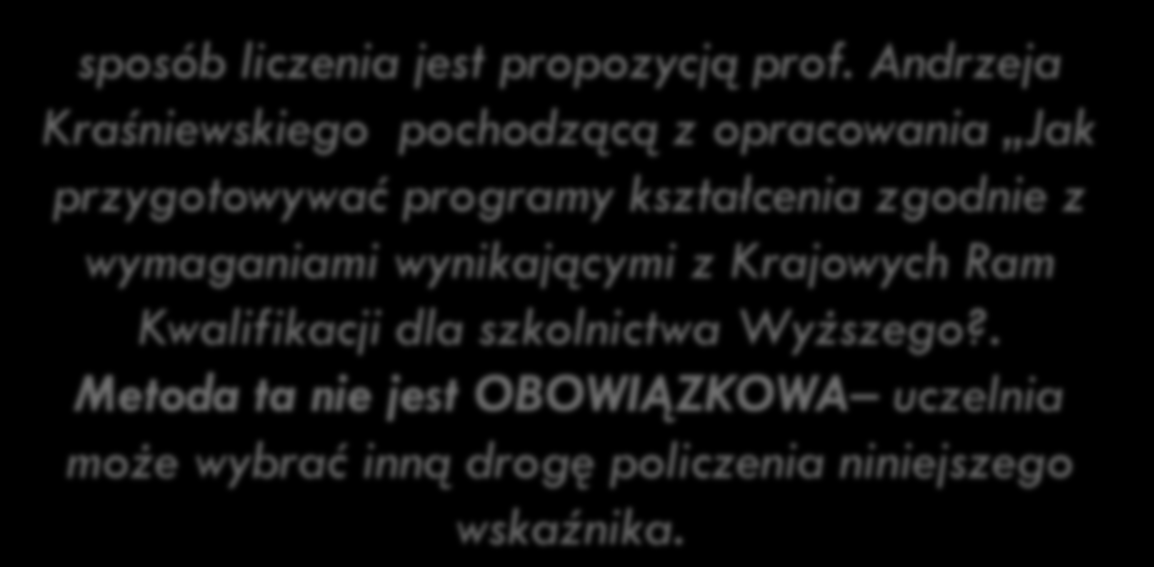 wynikającymi z Krajowych Ram Kwalifikacji dla szkolnictwa Wyższego?