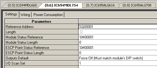 Parametry modułu IC69ALG616 Parametry modułu IC695ALG708 Uwaga: