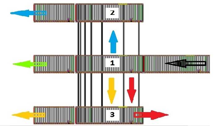 8. Konstrukcja na stopkach z regulacją wysokości 950 +/- 100 mm 9. Rolki o średnicy 60 mm, pokryte PCV, rozstaw nie więcej niż 300 mm 10.