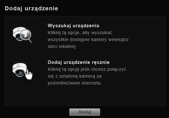 na przycisk Dodaj Urządzenie Wybierz