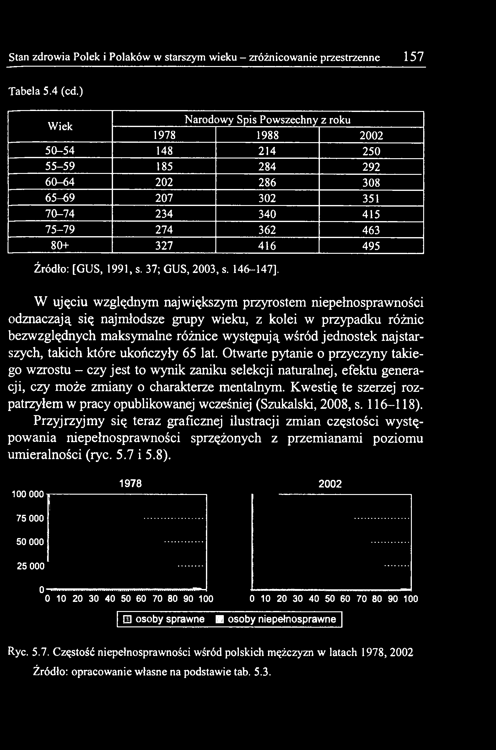 najstarszych, takich które ukończyły 65 lat. Otwarte pytanie o przyczyny takiego wzrostu - czy jest to wynik zaniku selekcji naturalnej, efektu generacji, czy może zmiany o charakterze mentalnym.