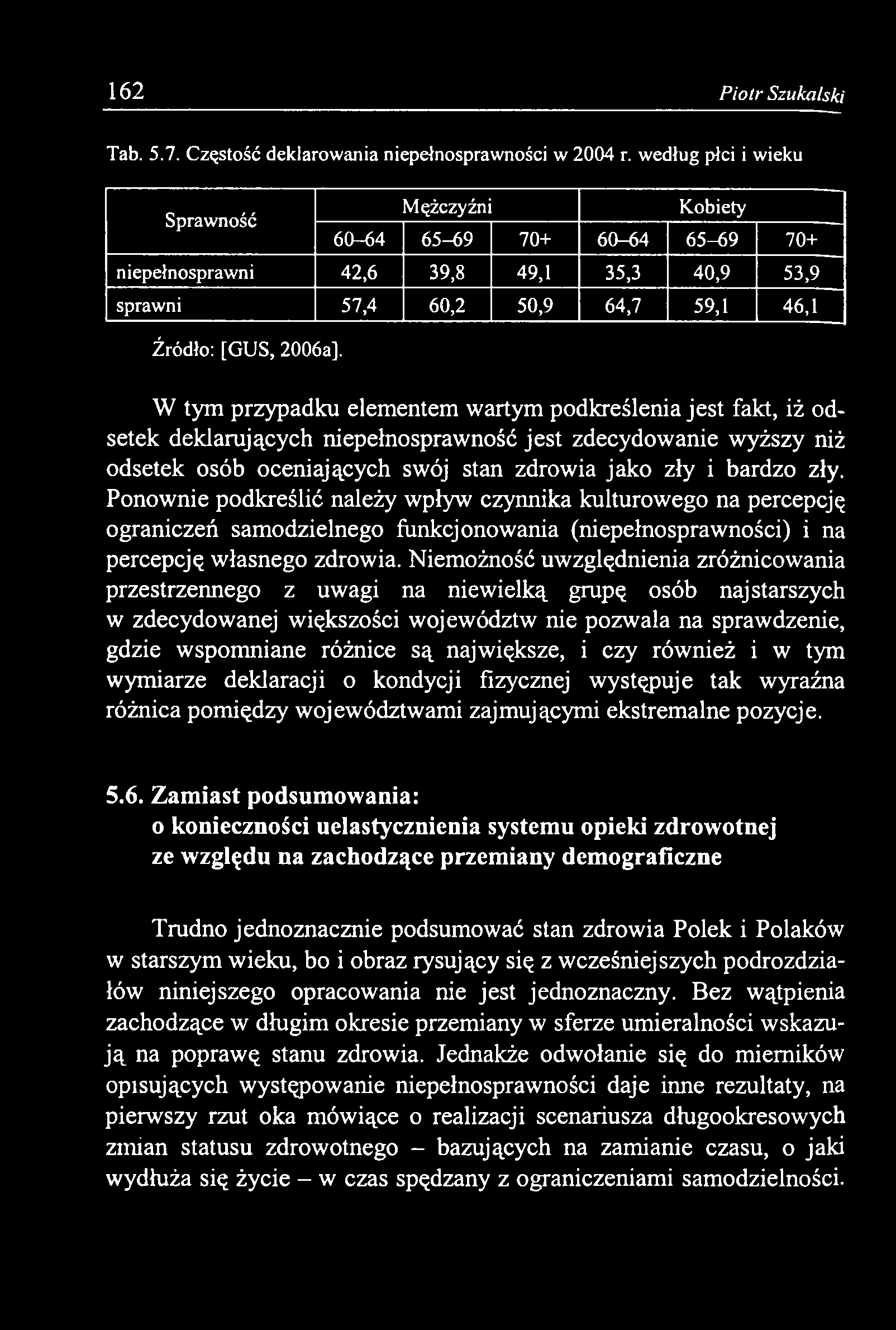 Niemożność uwzględnienia zróżnicowania przestrzennego z uwagi na niewielką grupę osób najstarszych w zdecydowanej większości województw nie pozwala na sprawdzenie, gdzie wspomniane różnice są