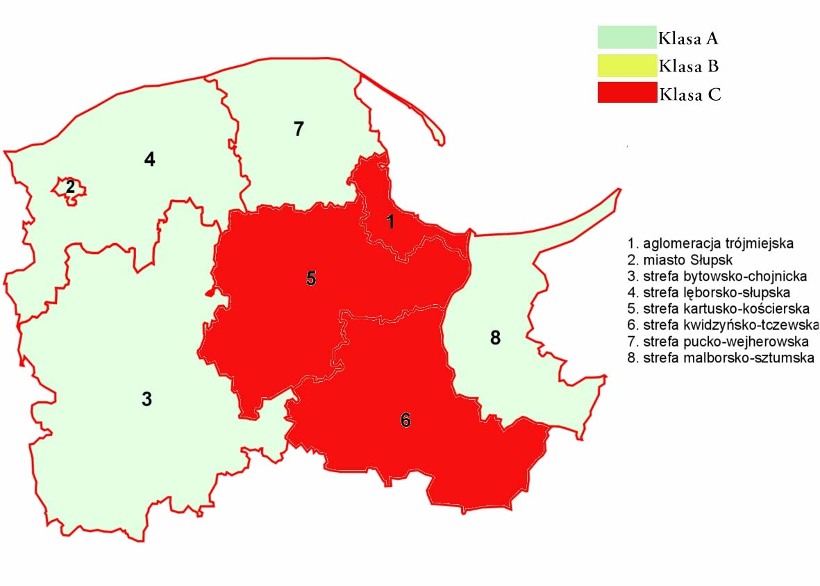 6.3. Klasyfikacja stref z uwzględnieniem parametrów kryterialnych określonych dla pyłu zawieszonego PM10 pod kątem ochrony zdrowia Lp.