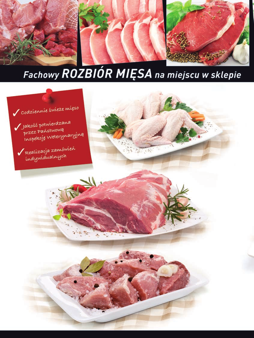 59 oferta ważna od 10 do 13 marca 4skrzydełka z kurczaka luz 9karkówka wieprzowa bez kości* 11 49 gulasz wieprzowy extra z szynki* *Nie dotyczy