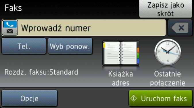 4 Wysyłanie faksu 4 Jak wysłać faks 4 Poniżej objaśniono sposób wysyłania faksu. Aby wysłać wiele stron, należy użyć podajnika ADF.