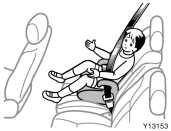 (C) INSTALACJA FOTELIKA DLA STAR- SZYCH DZIECI Fotelik dla starszych dzieci mocowany jest przodem do kierunku jazdy. 1. Posadziç dziecko na foteliku.