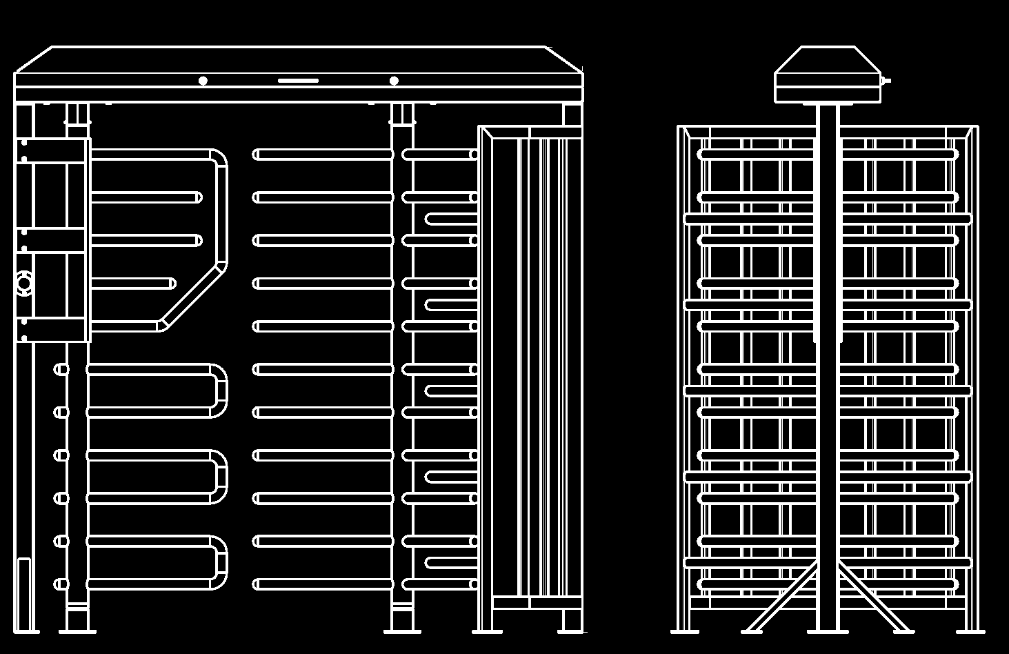 UKŁAD ELEKTRONICZNY Dwa układy elektroniczne, po jednym dla każdego mechanizmu urządzenia. Wejście sterowania dla pierwszego kierunku (np. dla podłączenia czytnika i przycisku sterującego).