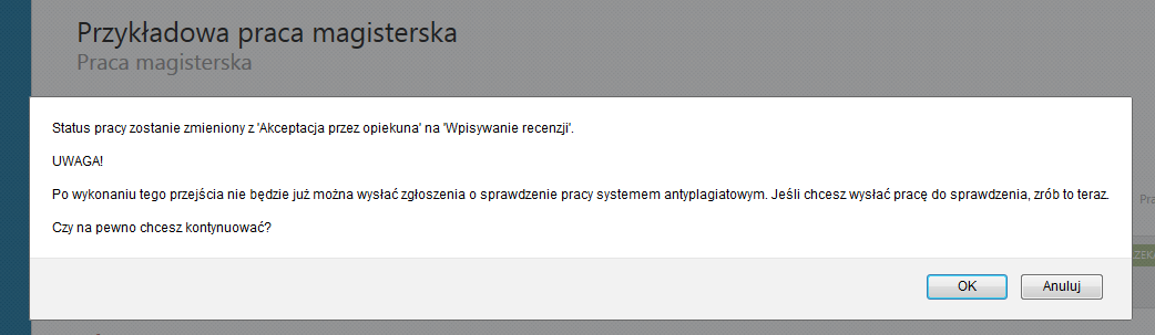 4. Promotor i recenzent wystawianie recenzji Gdy promotor wybierze