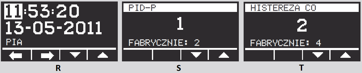 Przyciskając wchodzimy do wybranej sekcji i używając przełączamy pomiędzy trybem aktywnym (ON)(O) i nieaktywnym (OFF)(P). Parametr zostaje zapamiętany po wciśnięciu. 1.3.