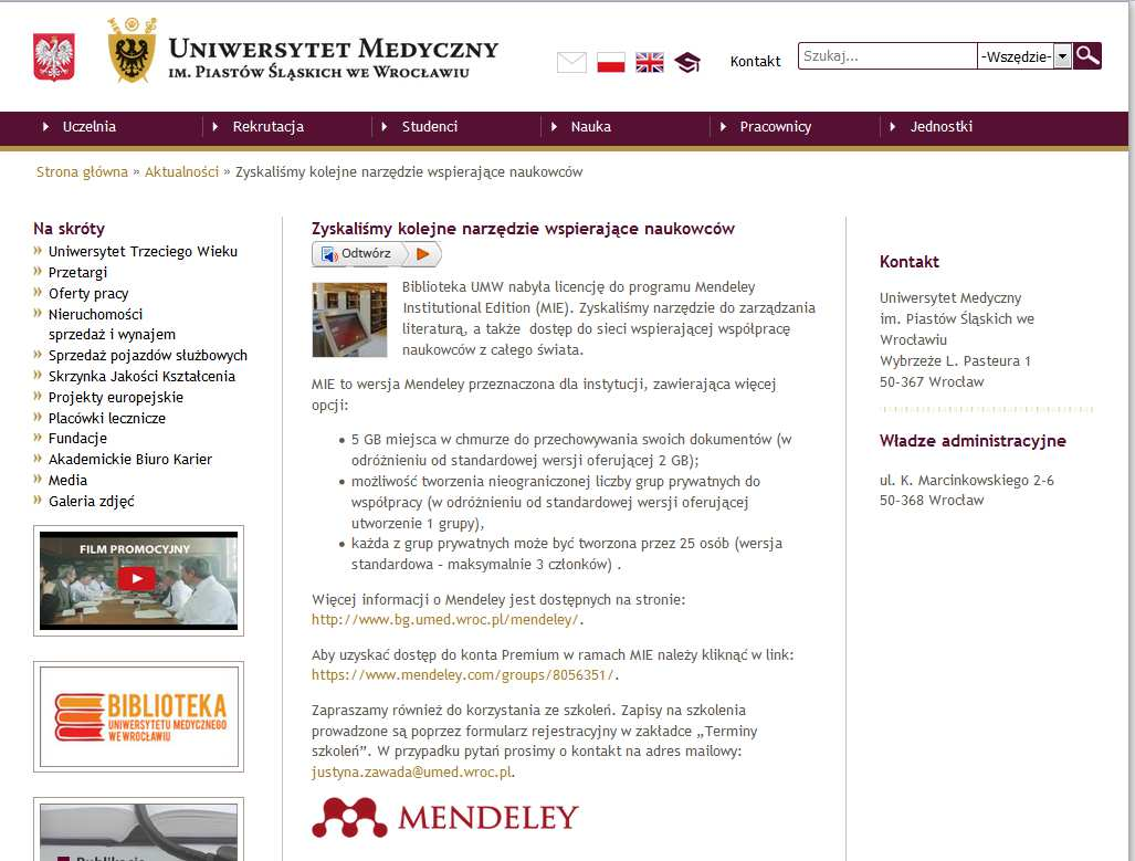 UMW Podstrona