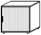 18mm na stopkach 760 MZ-03 (L/P) 60x40x75h szafka aktowa z żaluzją wieniec gr. 25mm tył gr.