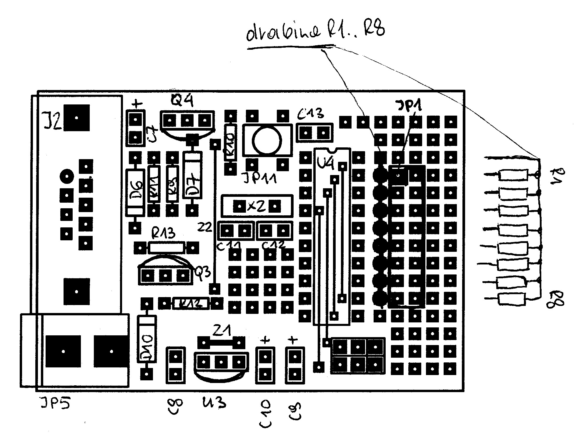 6. Schemat montażowy. 7. Spis elementów. Rys.3 Schemat montażowy.