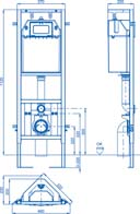 Minimalna szerokość zabudowy elementu narożnego do WC SANIT 995 SC to tylko 46