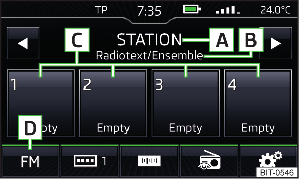 Radio Obsługa Wprowadzenie do tematu Urządzenie umożliwia analogowy odbiór radia w zakresie częstotliwości FM i AM oraz cyfrowy odbiór radia DAB.