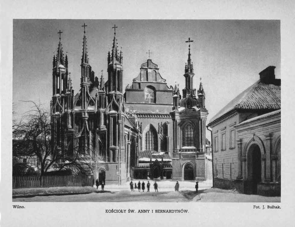3. Jan Bułhak, Šv. Onos ir Bernardinų bažnyčios, 1912 1915, in: Wilno: 20 widoków z fotografji J.