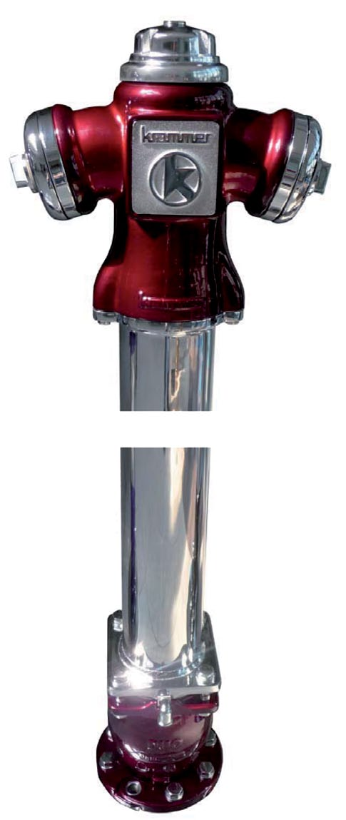 Hydrant nadziemny DUO chromowany z podwójnym zamkni ciem sztywny wykonanie NGG Nr kat. 0 CHROMOWANY* zgodny z EN 14384 CiÊnienie robocze: max.