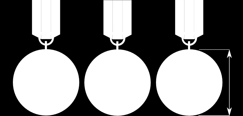Srebrnego Medalu, Złotego Medalu - rys. 1. 3,5 cm rys.1. 2.