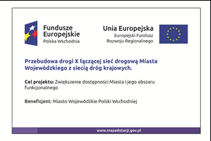 cel projektu, zestaw logo znaki FE i UE, adres portalu www.mapadotacji.gov.pl.