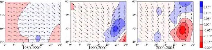 współczynników IGRF co 5 lat w okresie 1980 2005 Rys. 4.