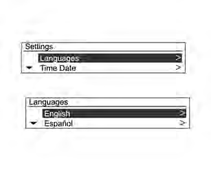 Tabela informacji dotyczących ustawień [Języki] [Godzina i data] System audio-nawigacyjny 169