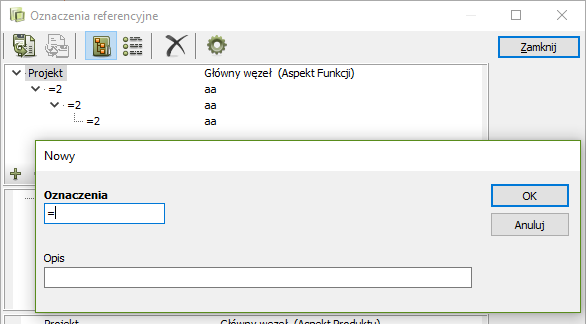 10.3 Tworzenie oznaczeń referencyjnych Możesz zaimportować zestawienie np. z Excela. Przykładowy plik o nazwie refdesignations_uk.xlsx znajduje się w katalogu Zestawienia.