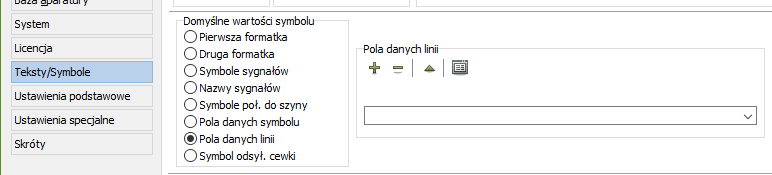 4 Pola danych dla linii Wszystkie linie w momencie tworzenia mają pola danych dla linii: Nazwa, Numer artykułu, Funkcja i Opis.