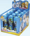 24szt CANDY DISPENSER ANGEL CAT SUGAR 10g
