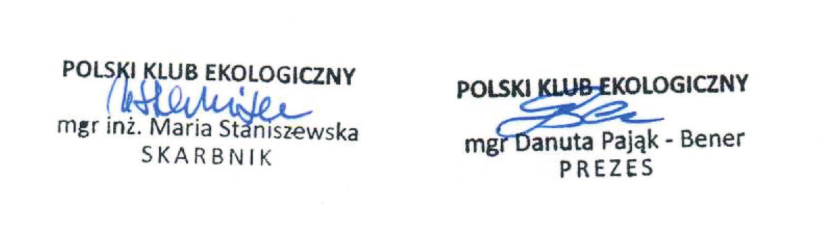 Mając świadomość roli, jaką odgrywa woda niezbędnej jakości w życiu wszystkich istot żywych zobowiązują Zarząd Główny Stowarzyszenia Polski Klub Ekologiczny do przedstawienia niniejszej uchwały