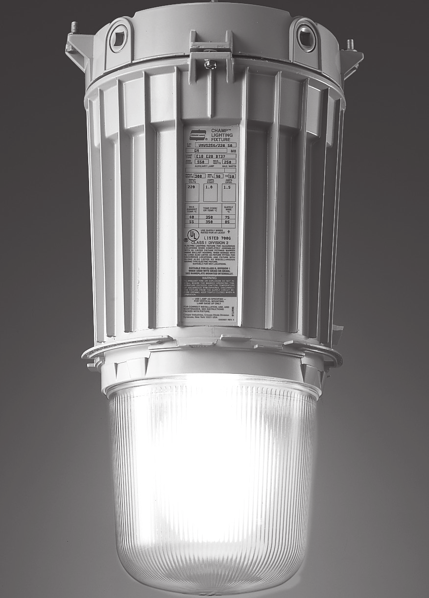 OPRAWA OŚWIETLENIOWA W WYKONANIU PRZECIWWYBUCHOWYM NVMV dla wysokoprężnych lamp wyładowczych Wersja wykonana z metalu Oprawy oświetleniowe z serii NVMV wykonane są zgodnie z zasadniczymi wymaganiami