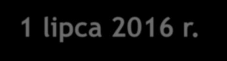 II. PROJEKT USTAWY Generalnie przepisy ustawy wejdą w życie z dniem 1 lipca 2016 r.