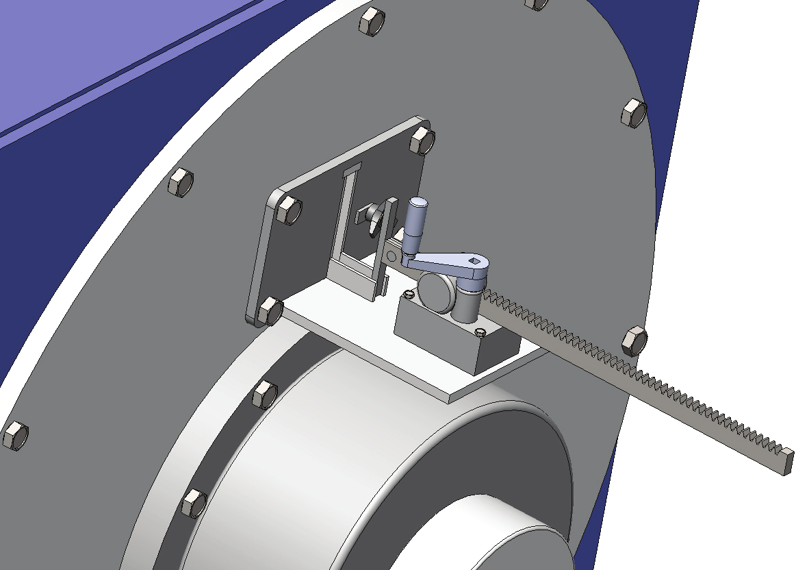43 Rys. 3. Zamocowanie przyrządu na tarczy łożyskowej Fig. 3. Assembly jig mounted on the bearing disc Rys.