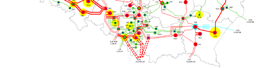 ISTNIEJ CE STACJE ODBIORCZE 220/110 kv ISTNIEJ CE STACJE ODBIORCZE 400/110 kv ISTNIEJ CE STACJE ODBIORCZE