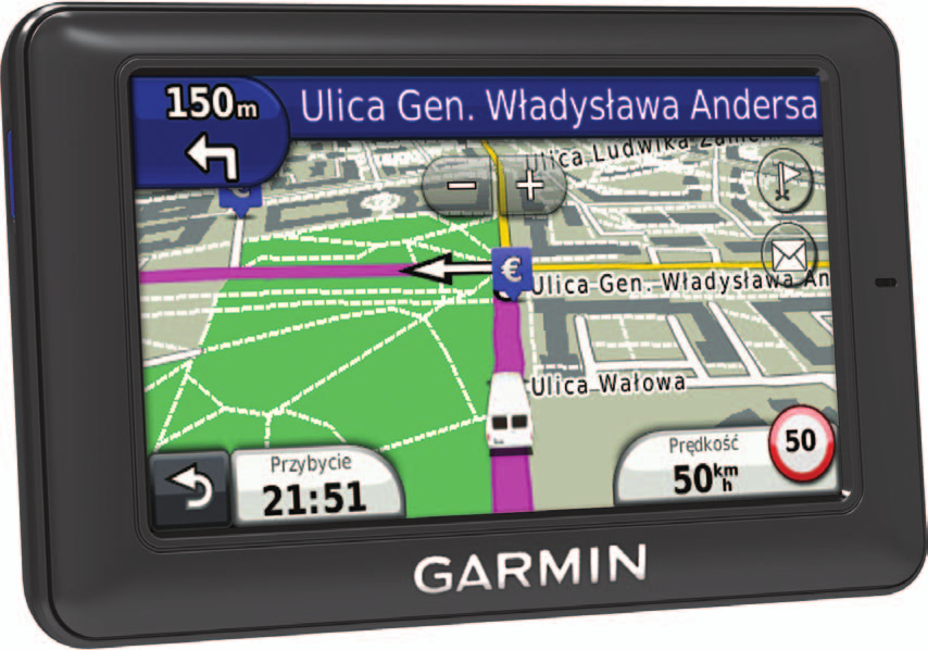 Garmin fleet 590 Skrócony podręcznik użytkownika