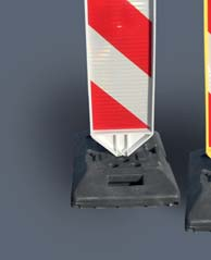 Posts U21 are made of flexible material and offered in white, black and yellow