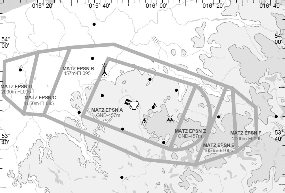 VISUAL OPERATION CHART FIS GDANSK 127.150 FIS POZNAN 126.300 AD ELEV 120 SWIDWIN APPROACH 125.175 SWIDWIN (EPSN) SWIDWIN TOWER 127.