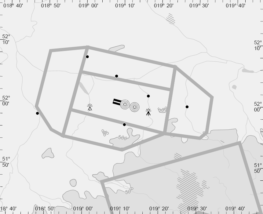 VISUAL OPERATION CHART FIS WARSZAWA FIS POZNAŃ AD ELEV 123 LECZYCA APPROACH LECZYCA (EPLY) LECZYCA TOWER 119.450 126.300 119.750 128.