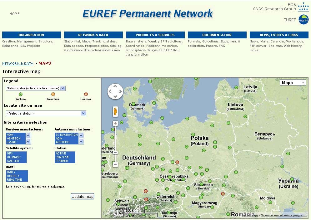 Podkomisja EUREF Główny Urząd Geodezji i Kartografii realizuje założenia dyrektywy INSPIRE m.in. dotyczące wprowadzenia jednolitego systemu odniesienia ETRS89 dla krajów Unii Europejskiej.