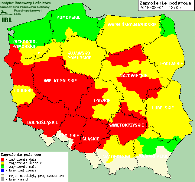 Warszawie Skala jakości powietrza INFORMACJE HYDROLOGICZNO -