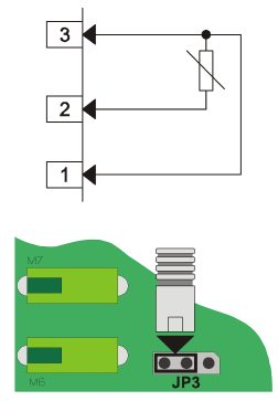 !! USTAWIENIA FABRYCZNE: S - WEJŚCIE TERMOMETRYCZNE, - WYJŚCIE Q2 JAKO PRZEKAŹNIK, - NAPIĘCIE ZASILANIA 24-230V~/50Hz RODZAJ WEJŚCIA - OKREŚLA POZYCJA ZWORY JP 3 - + POZYCJA ZWORY