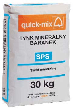 Tynki mineralne SPS Tynk mineralny BARANEK Szlachetny tynk mineralny o strukturze baranka. Przeznaczony do wykonywania dekoracyjnych wypraw tynkarskich.