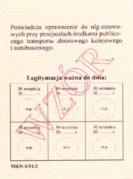 wydawane do roku szkolnego 2010/2011; zachowują ważność do czasu ukończenia przez