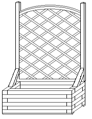 Kratka w ramie 4,5 x 4,5 cm z listwy 10 x 30 mm KWIETNIK MALWINA LUX NR KAT. Szer. x Wys.