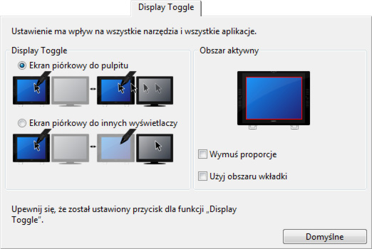 21 PRACA Z FUNKCJĄ DISPLAY TOGGLE DISPLAY TOGGLE (Przełączanie wyświetlacza) jest możliwe tylko w systemach z kilkoma monitorami.