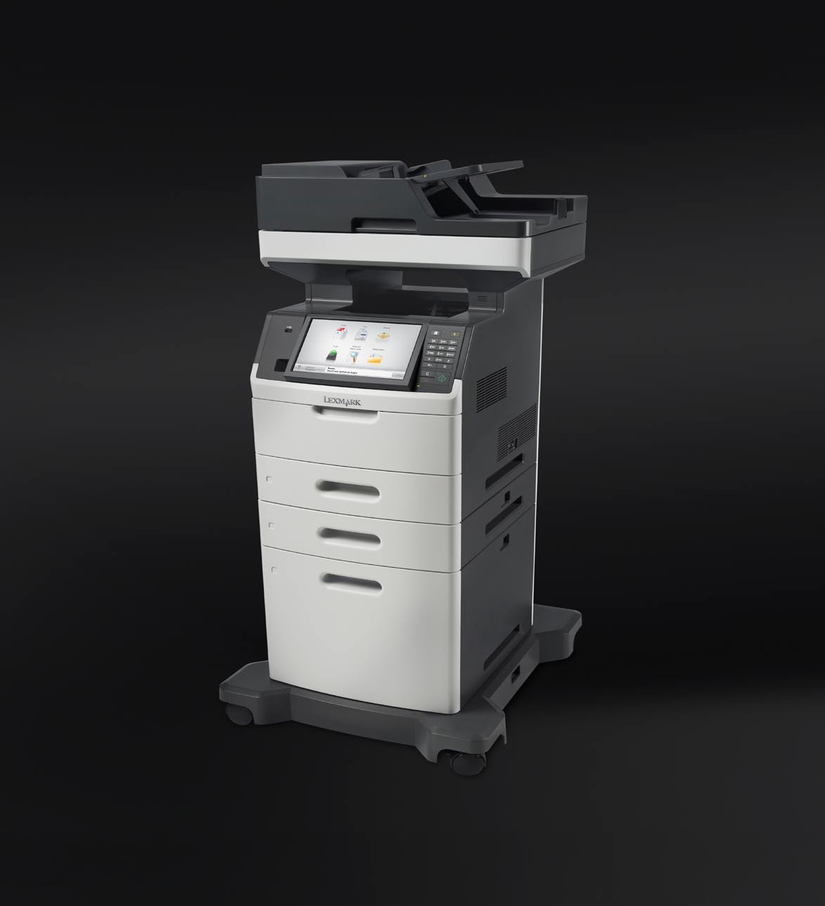 Seria Lexmark XM5100 Monochromatyczne laserowe drukarki wielofunkcyjne Przedstawiony model zawiera dodatkowe wyposażenie opcjonalne Wszechstronność i