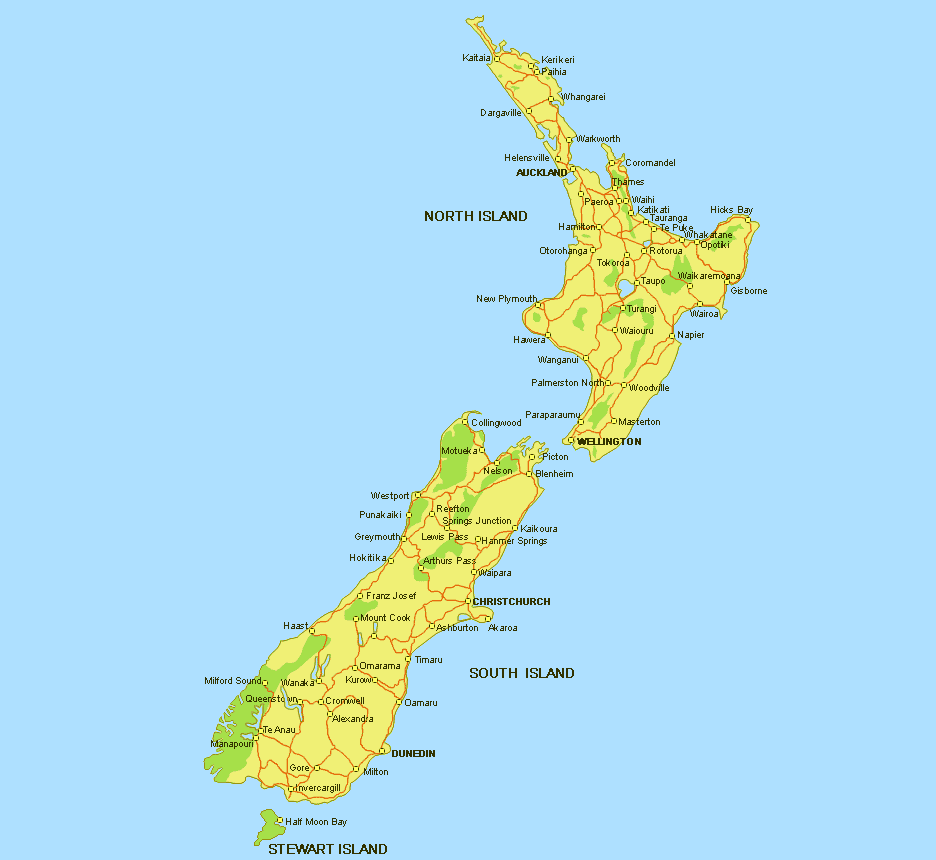 Nowa Zelandia ma mniej więcej taką powierzchnię jak UK, tyle że nie na jednej wyspie, lecz dwóch, jednak mieszkańców mniej niż Finlandia.