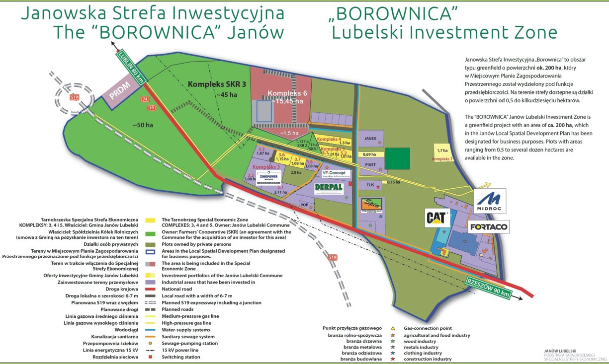 Powiêkszona Podstrefa Janów Lubelski TSSE W dniu 30 grudnia 2016 roku do Punktu trów zmieniaj¹ce rozporz¹dzenie w sprawie rozpoczê³a siê procedura podzia³u dzia³ki na 35,46 ha znajduje siê w